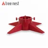 Essential Red Plastic Christmas Tree Holder Stand For Small Tree