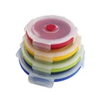 350-1200ML BPA Free rectangle Large Food Containers silicone folding lunch box Silicone Bento Lunch Box For Kids