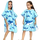 Amazon hot selling low price printed microfiber quick drying keep warm baby hooded bath beach towel and washcloth set