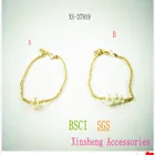 Unisex Bead Bracelet Gold Metal Beads Bracelet Braided Rope Bracelet