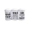 Hot sale round tinplate tea coffee sugar storage tin jars metal canisters