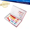 Non-stick color printed stainless steel blade and PP plastic handle 5pcs color box Kitchen Knife set