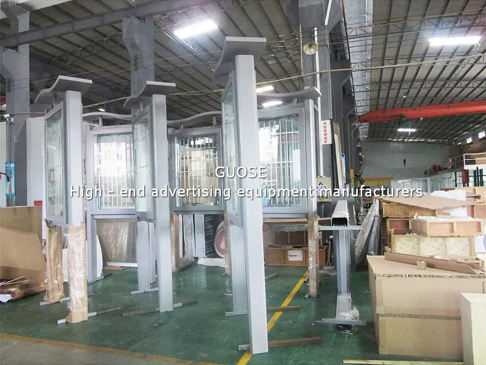 Column advertising light boxes