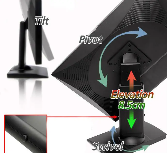 Tilt/Swivel/pivot/elevation monitor stand for tablet pc software