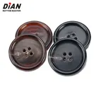 Shiny Polished Designer 40L 25mm Large Horn Button For Coat Suit