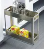 Stainless steel storage basket for kitchen pull out kitchen rack.