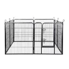 Cheap Outdoor Garden Folding 10 Panels Metal Pet Rabbit Kennel Dog Pen Fence