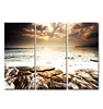 Golden Rocks 3 Piece Photographic Print on Wrapped Canvas Set