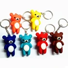 Hot sale Cartoon 3D PVC Custom 2D Rubber Anime Rilakkuma Bear Keychain