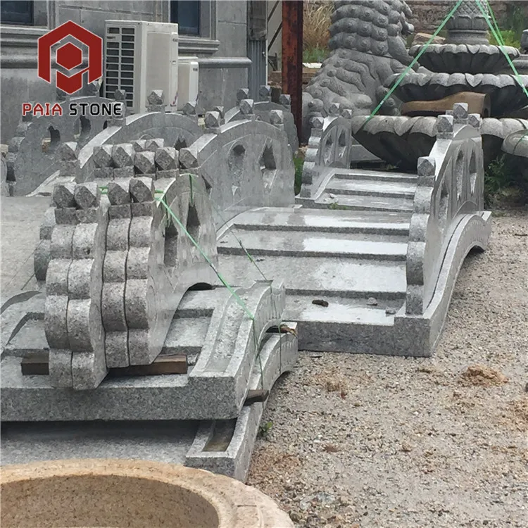 product grey granite stone garden bridge-2
