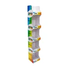 Custom color printing folding corrugated floor standing cardboard display rack made in China