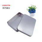 Stock tinplate silver flat square gift box, U disk tin box