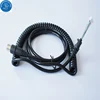 Electronic custom m12 male panel connector spiral cable assembly