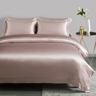 Taihu Snow Luxury pure dyed Mulberry Silk Satin Bedding set silk bed set