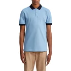 mens uniform promotion clothing contrast collar and cuff with brand logo polo shirt