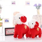 Plush Goat Animal Promotional Cute New Design Sheep Plush Toy Stuffed Big Eyes Soft Toy Plush Goat Farm Animal