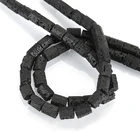 Irregular Hexagon Shaped Volcano Lava Rock Beads, Natural Stone Lava Loose Beads for DIY Jewelry Making