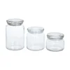 wholesale Clear glass candle holder with glass lid candle jar