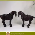 Hand Carved Carvedwood Hand Carved Antiqued Style Wooden Horse