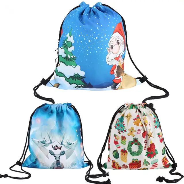 festival santa pants gift bags christmas drawstring gift bag for