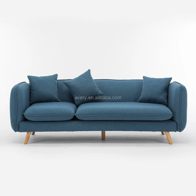 Modern Living Room furniture Round Back Wooden Sectional sofa furniture set