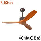 110V 220V Electric Motor Fancy Modern Solid Wood Ceiling Fan Without Light