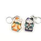 Factory Price Vograce CheapCustomized shaped Logo Printed Wholesale Eco-friendly lovely kitty transparent acrylic Keychain