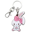 Popular display many types animation pokemon hello kitty metal keychain with engrave logo