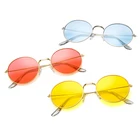 DLL3019 Fashion Jelly Clear Ocean Lens Retro Round Vintage Glasses