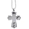 American indian cremation 316L stainless steel necklace urn cross jewelry GHP052