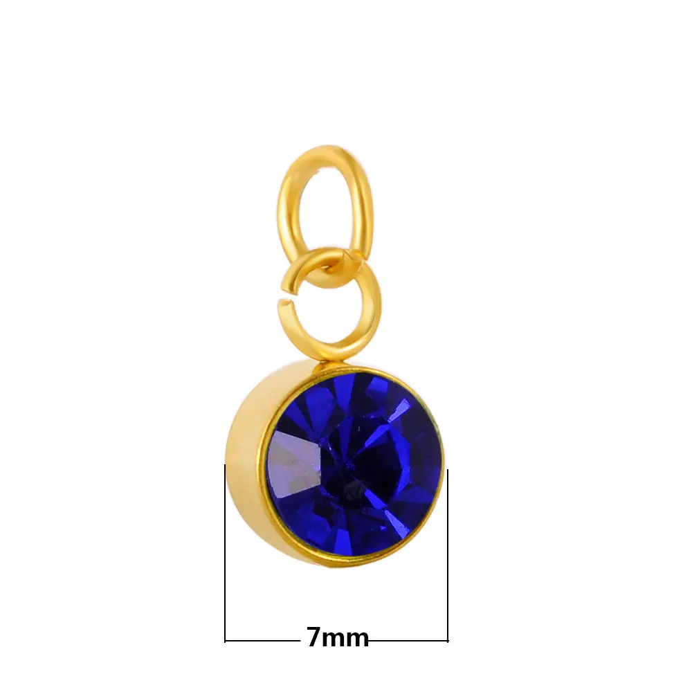12 month royalblue crystal pendant, diy unique birthday gift