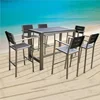 Burkina australia New style barTable Set for Patio poly wood brushed aluminum outdoor bar table and chairs garden furniture