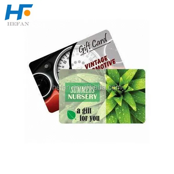dual side color printing plastic gift card