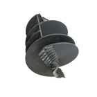 Double Cut Single Spiral Straight Auger with Soil Teeth