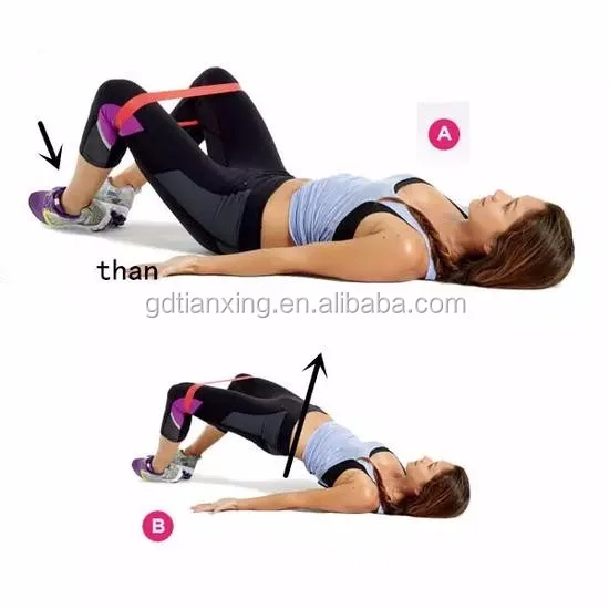 Set of 4 Fitness Stretch Therapy Strength Run Exercise Resistance Loop