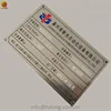 1 Colour Print 1mm Thickness Customized Aluminium Nameplates Metal Name Plates With Drill Holes