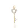 33352 Xuping Arrival new designs gold plated heart pave crystal key gold pendant jewelry