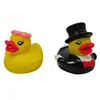 Wholesale custom bath toy rubber duck black yellow rubber bath duck