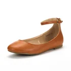 Soft Pointed Toe Leather Style China Ballerina Ladies Stylish Office Pumps Flat Heel shoes for women