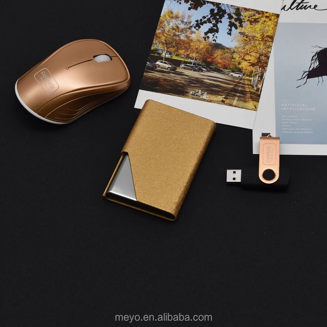 gift giveaway ideas office gift set with wireless mouse card