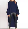 cz38165w New Design Women Blouses Long Irregular bell sleeve Ruffle Long Sleeve Blouse Dress Mini Dress