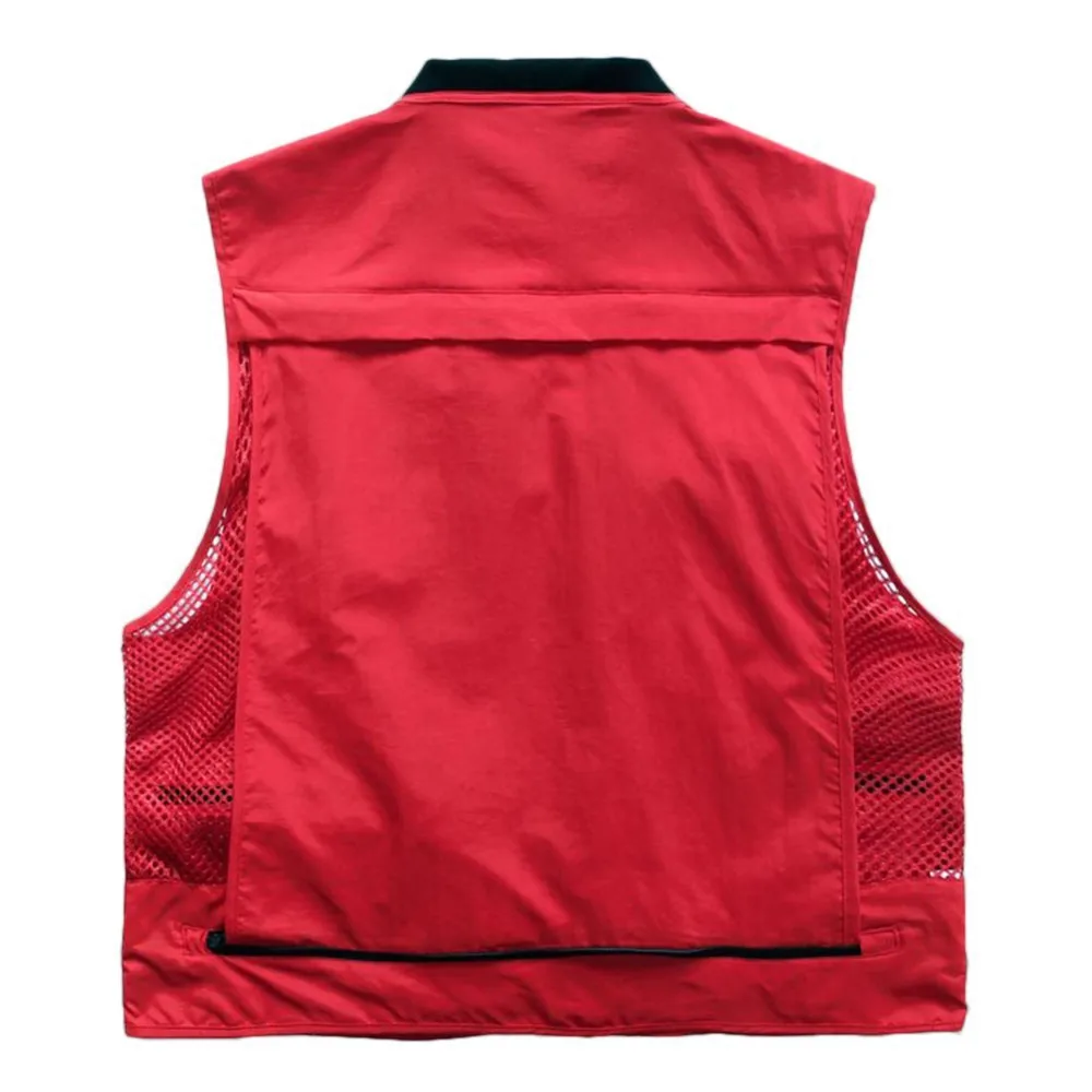 2015 New Arrival Men Quick-Drying Outdoor Multi-pocket Travel Vest Outdoor Photography Knitted Collar Vest 3L