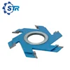 TCT Brazed Groove Tongue Cutter with 6 Carbide blade Concrete slot cutter used on CNC engraving machine for Solid Wood and PDF