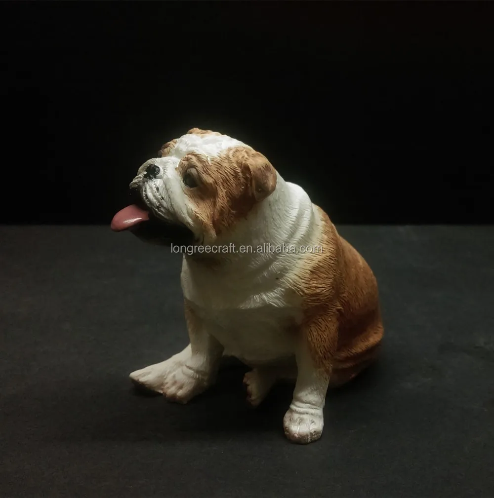 life-like resin handicraft dogs and puppies british bulldog