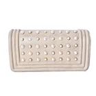 Wholesale Designer Women Stud Beaded Leather Handbag Night Clutch Evening Bag