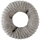Ladies acrylic mohair snood lined with sherpa, knitted loop scarf with sherpa