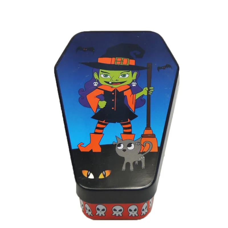 Personalizado de Halloween vampiro ataúd caja de regalo de estaño