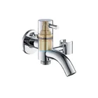 Wholesale Full Brass Mop Bidet Double Use Wall Mounted Single Cold Faucet diverter valve For The Bath Washer Nozzle