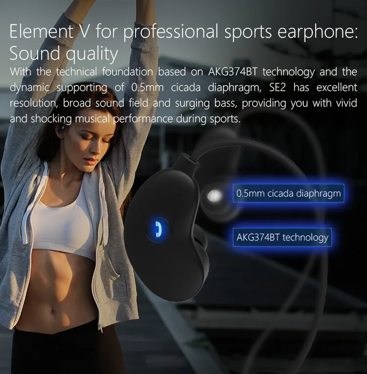sweatproof headphones 4.1 wireless sports headset aptx stereo earphones with MIC for iphone android - ANKUX.COM