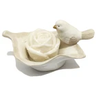 Bird Shape Rose Bud Milky White Soap Base